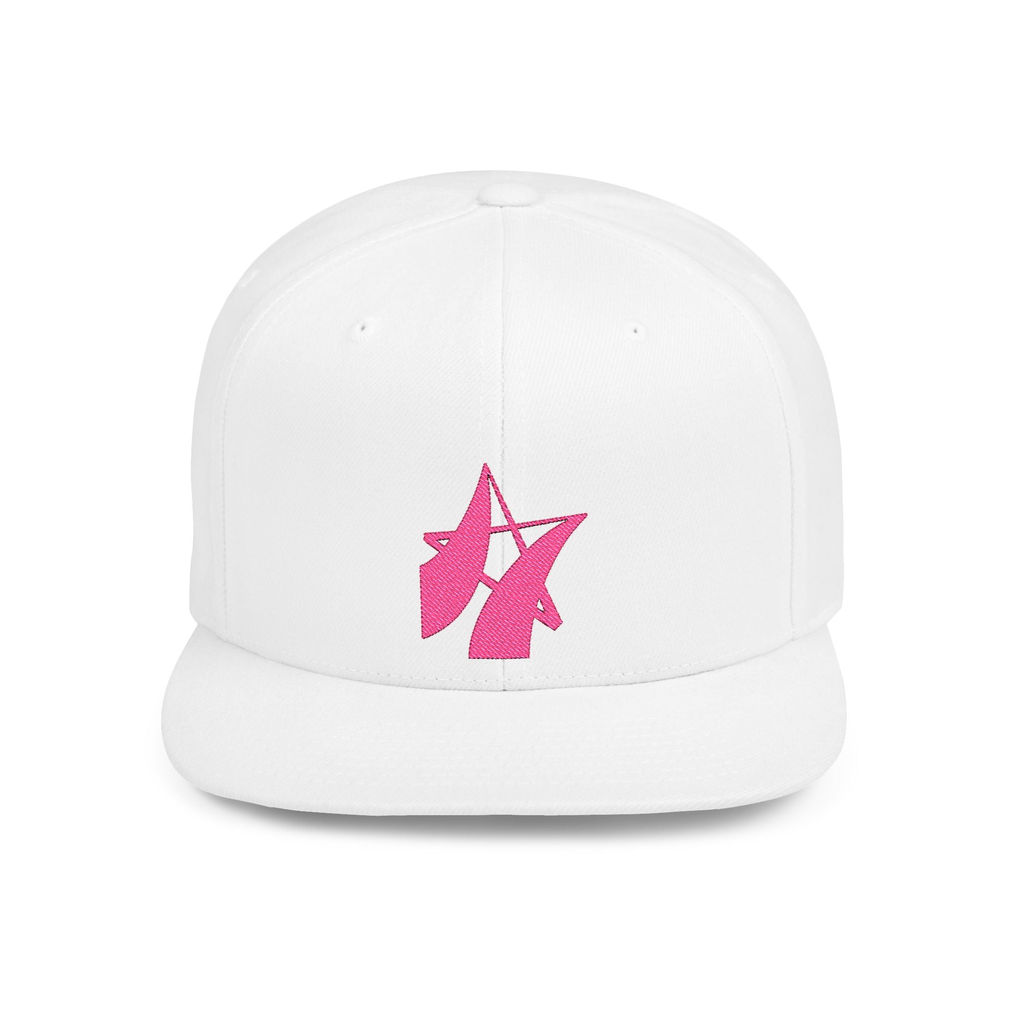 Flat Bill Snapback Hat Ambitious Star PINK
