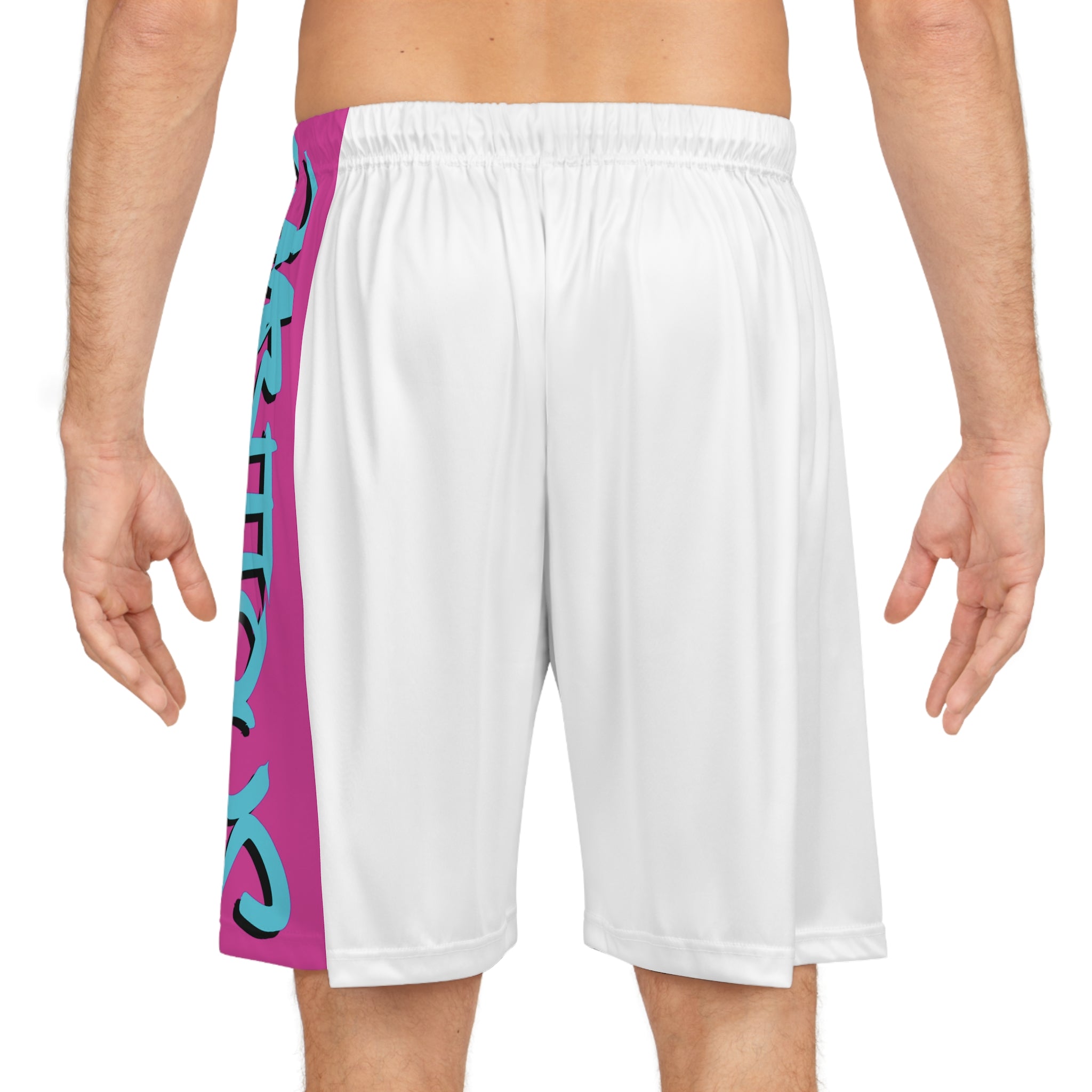 Retro Ambitious staple Basketball Shorts WHITE/PINK