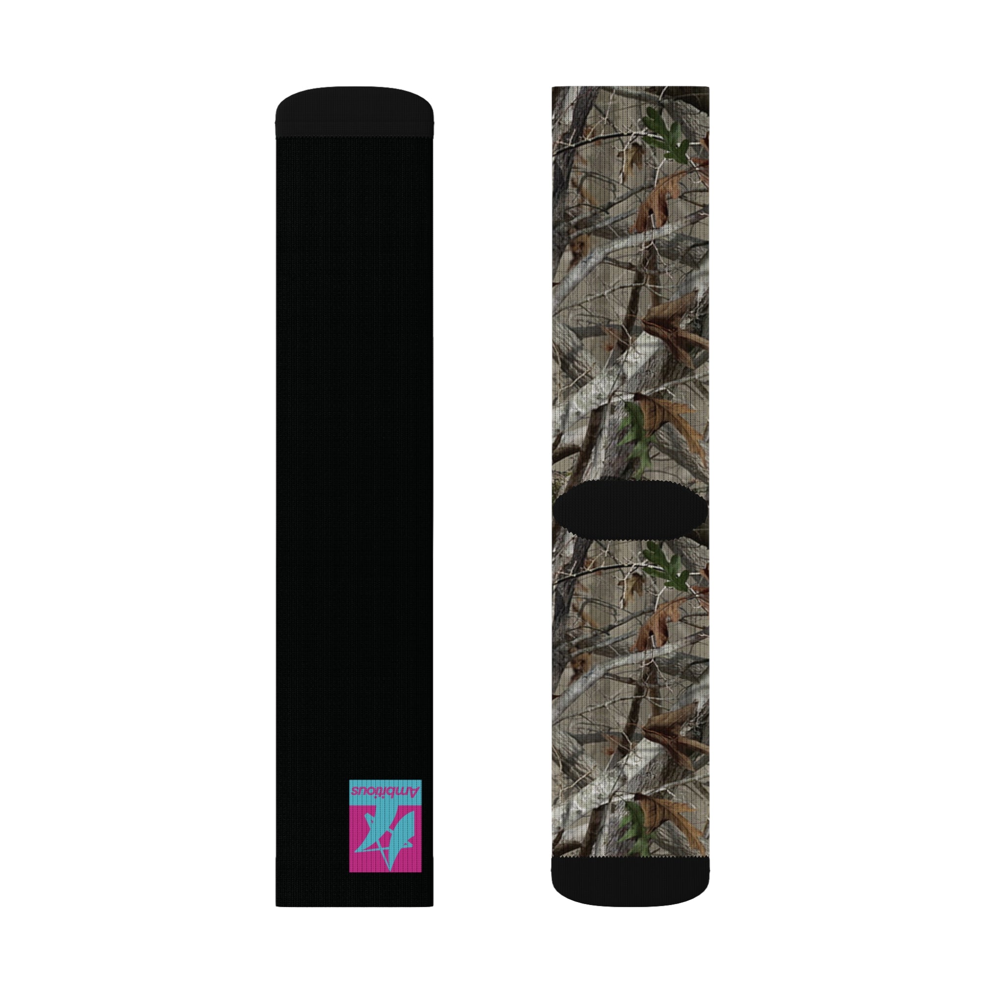 Ambitious Camo Graphic Socks BLACK