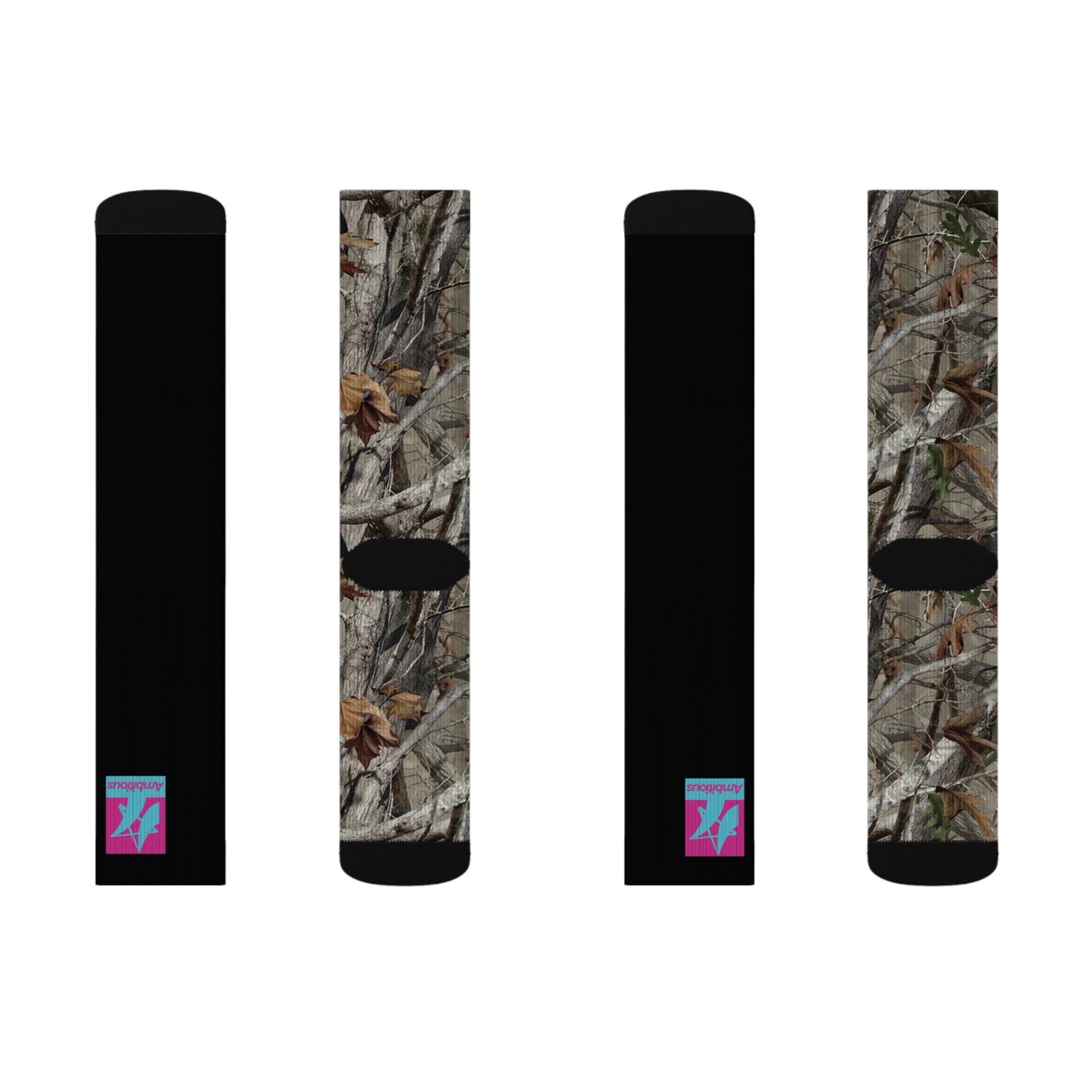 Ambitious Camo Graphic Socks BLACK