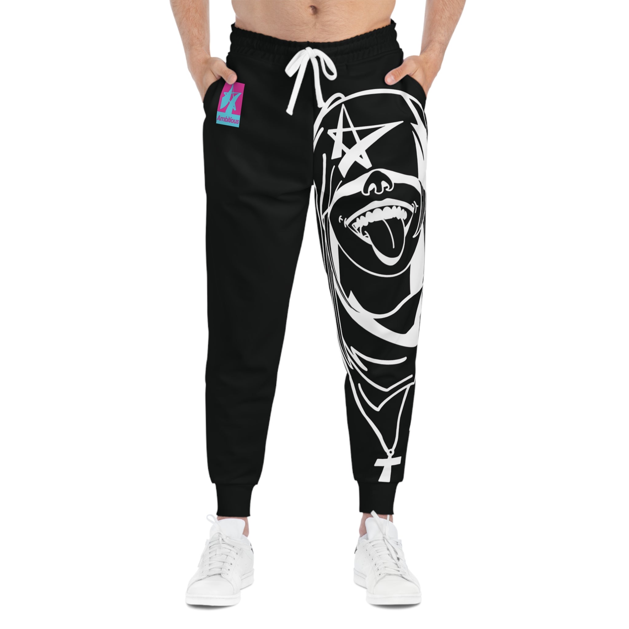 Ambitious Graphic Athletic Joggers BLACK