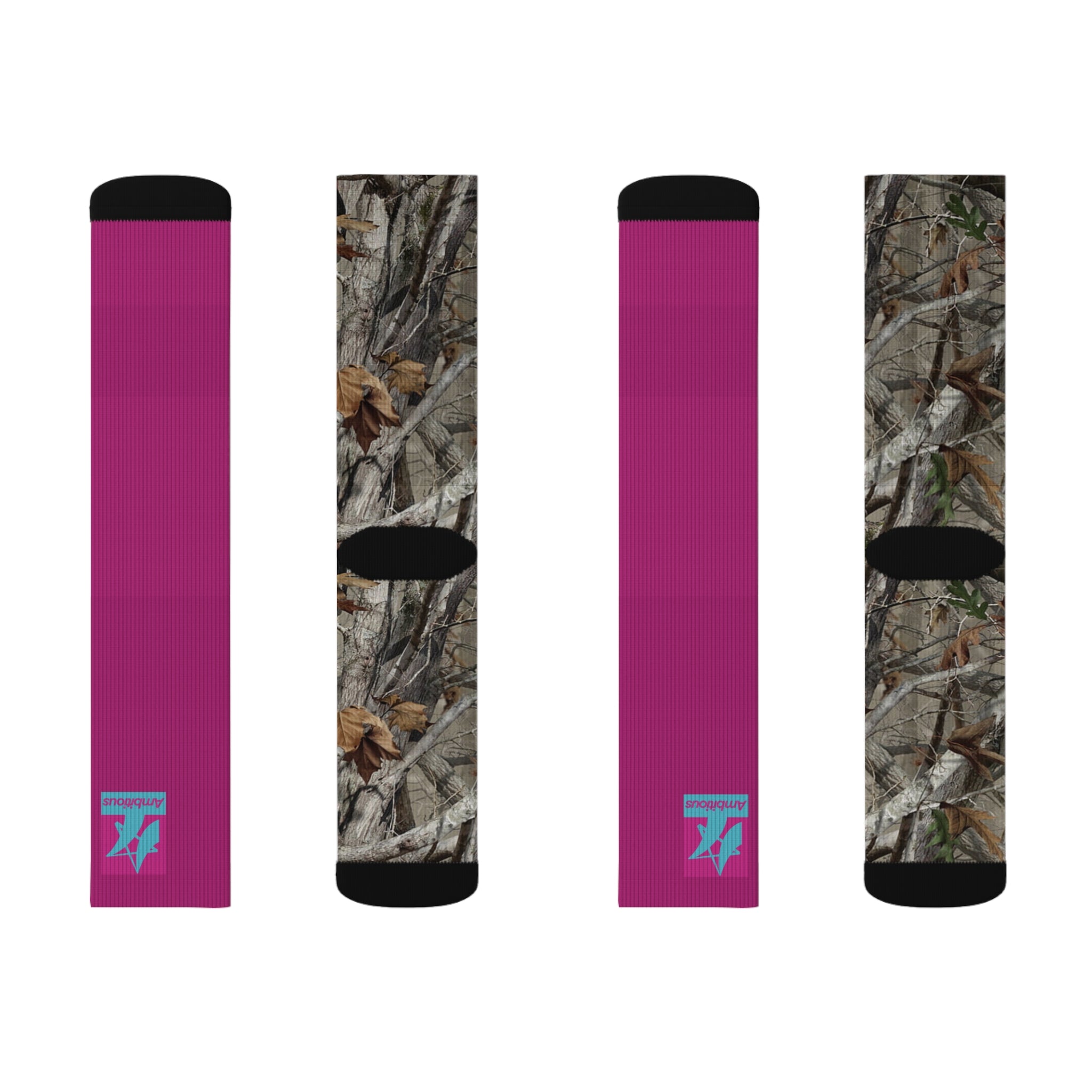 Ambitious Camo Graphic Socks PINK