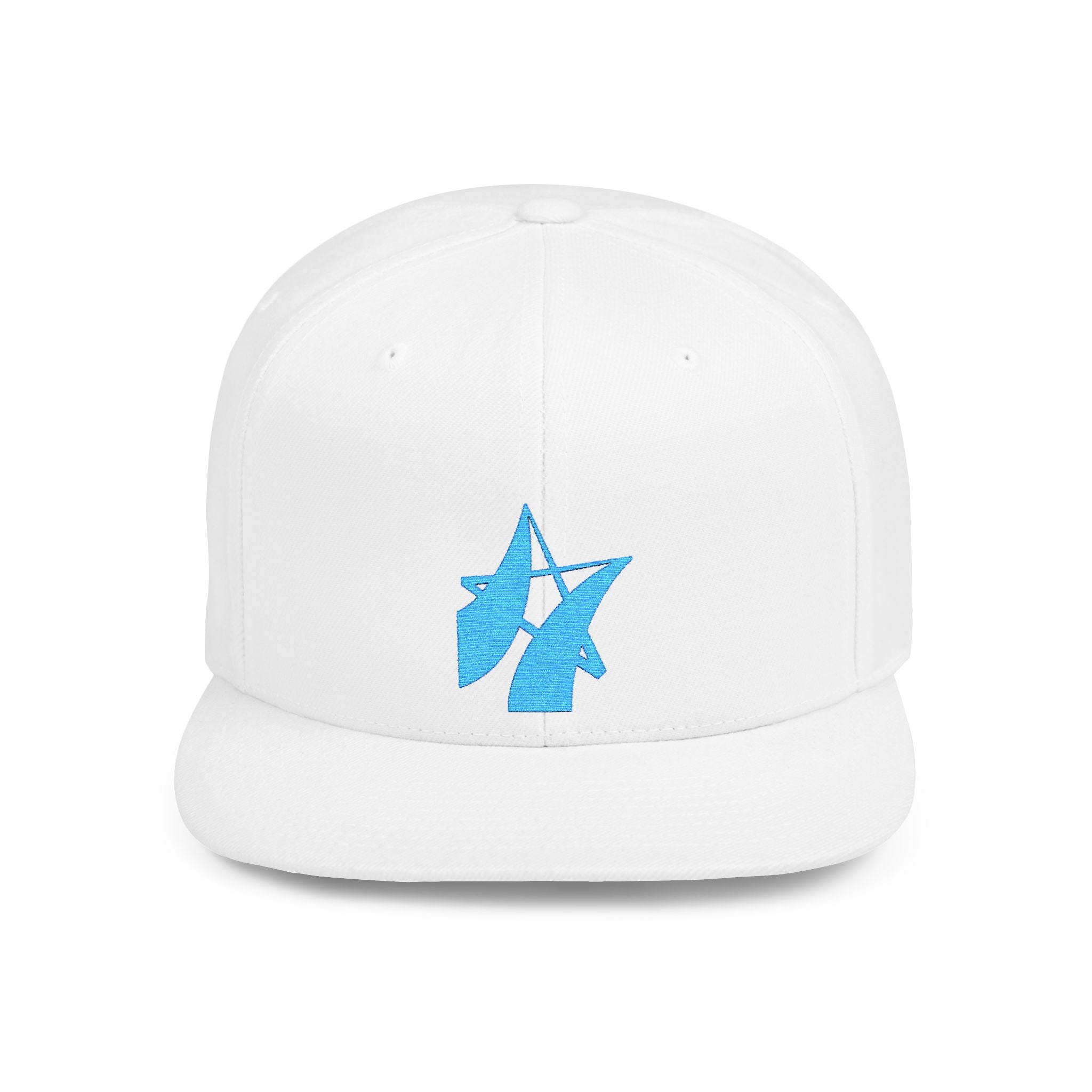 Flat Bill Snapback Hat Ambitious Star BLUE