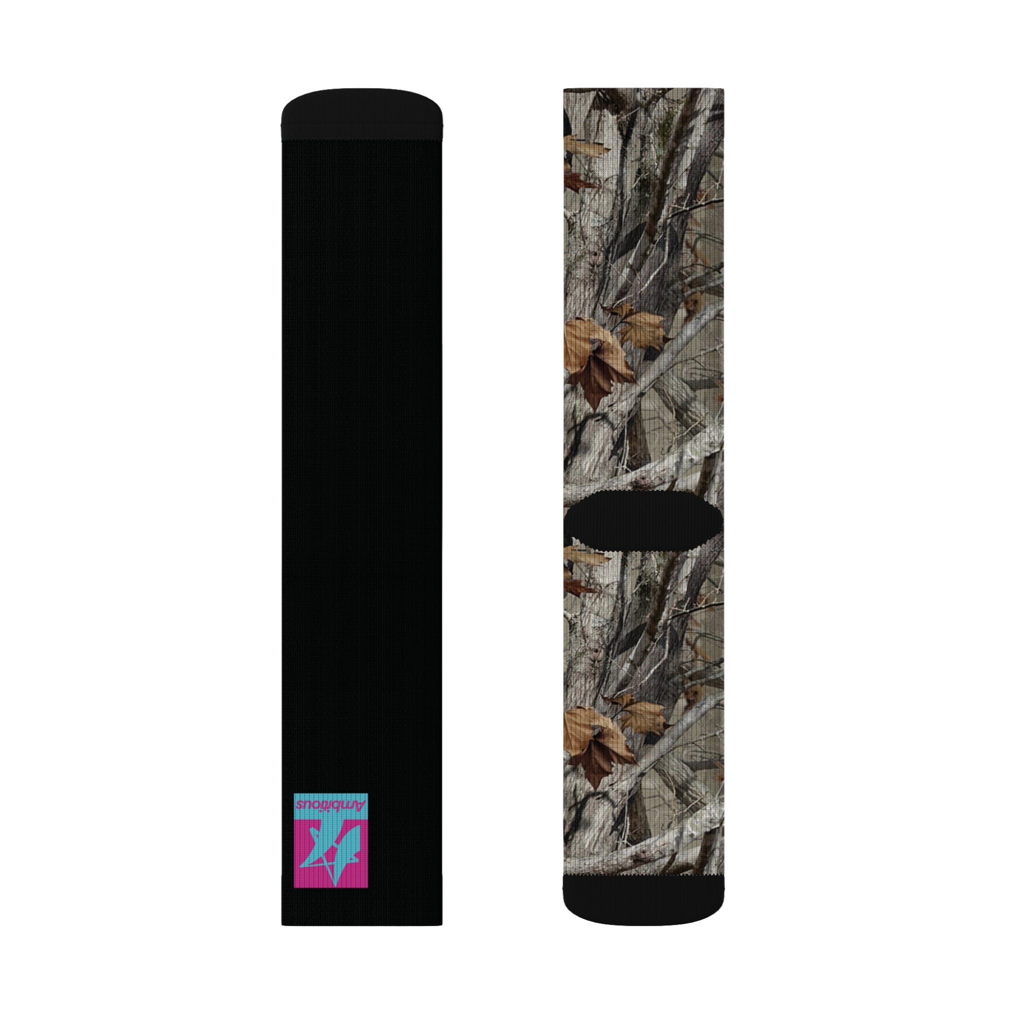 Ambitious Camo Graphic Socks BLACK