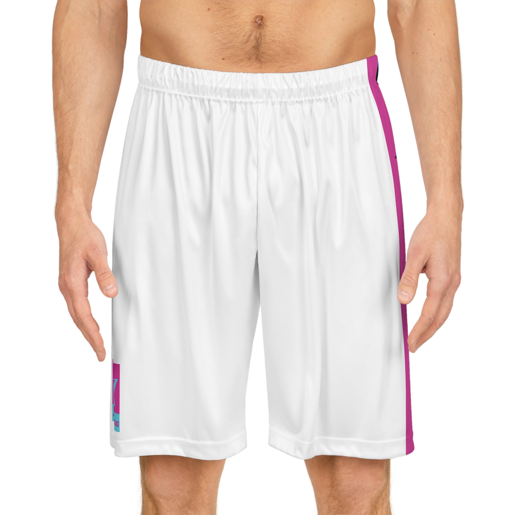 Retro Ambitious staple Basketball Shorts WHITE/PINK