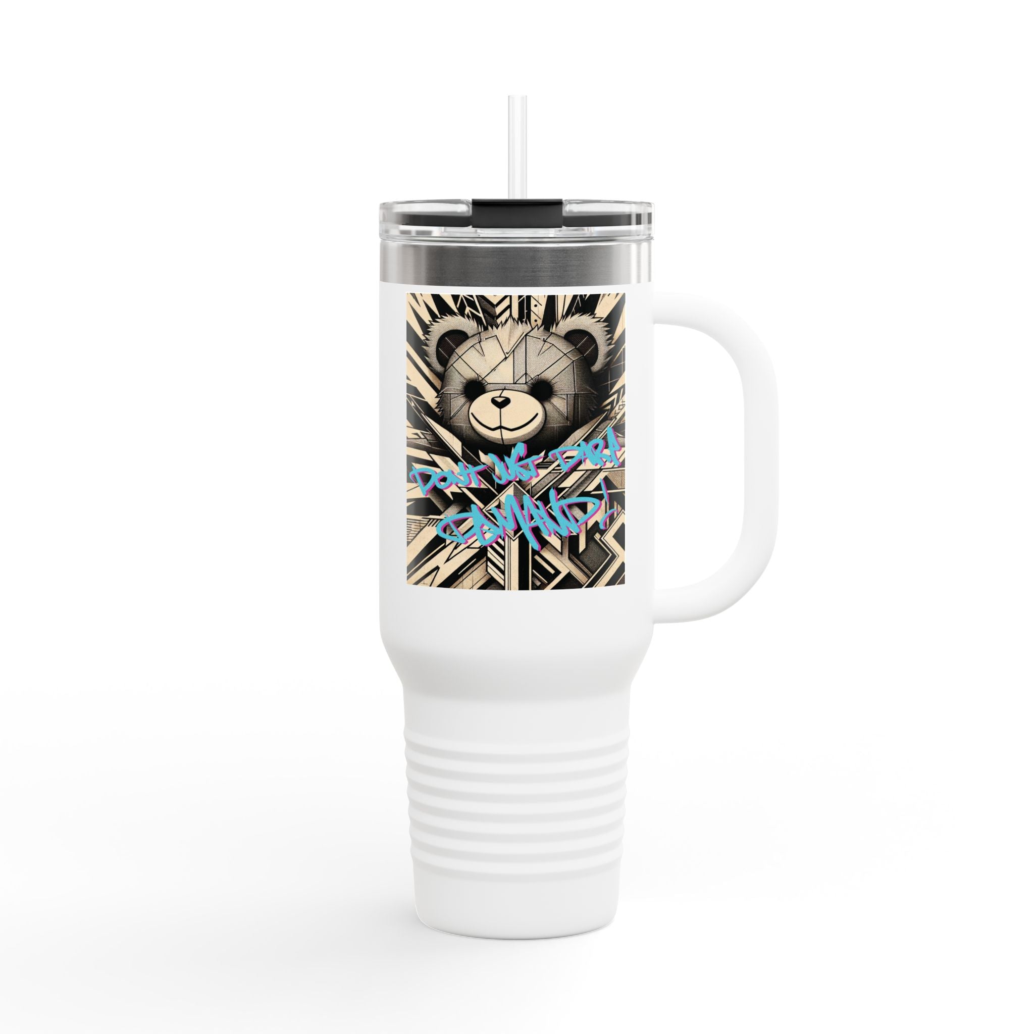 Ambitious Teddy Graphic Insulated Travel Mug | 40oz |