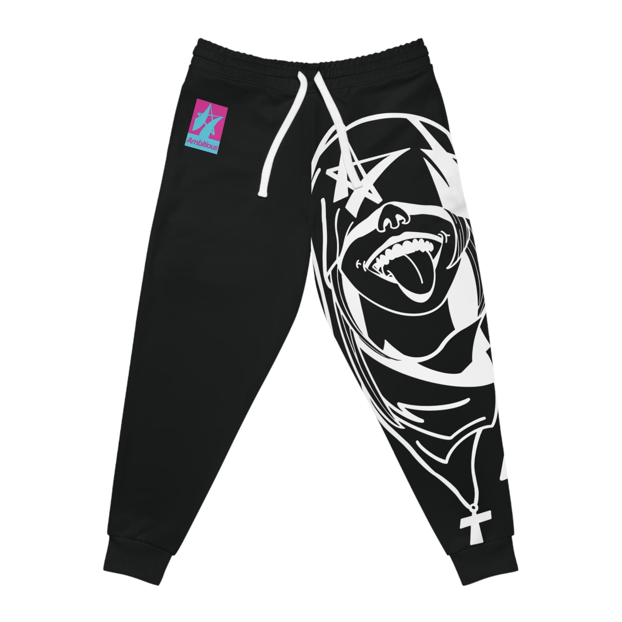 Ambitious Graphic Athletic Joggers BLACK