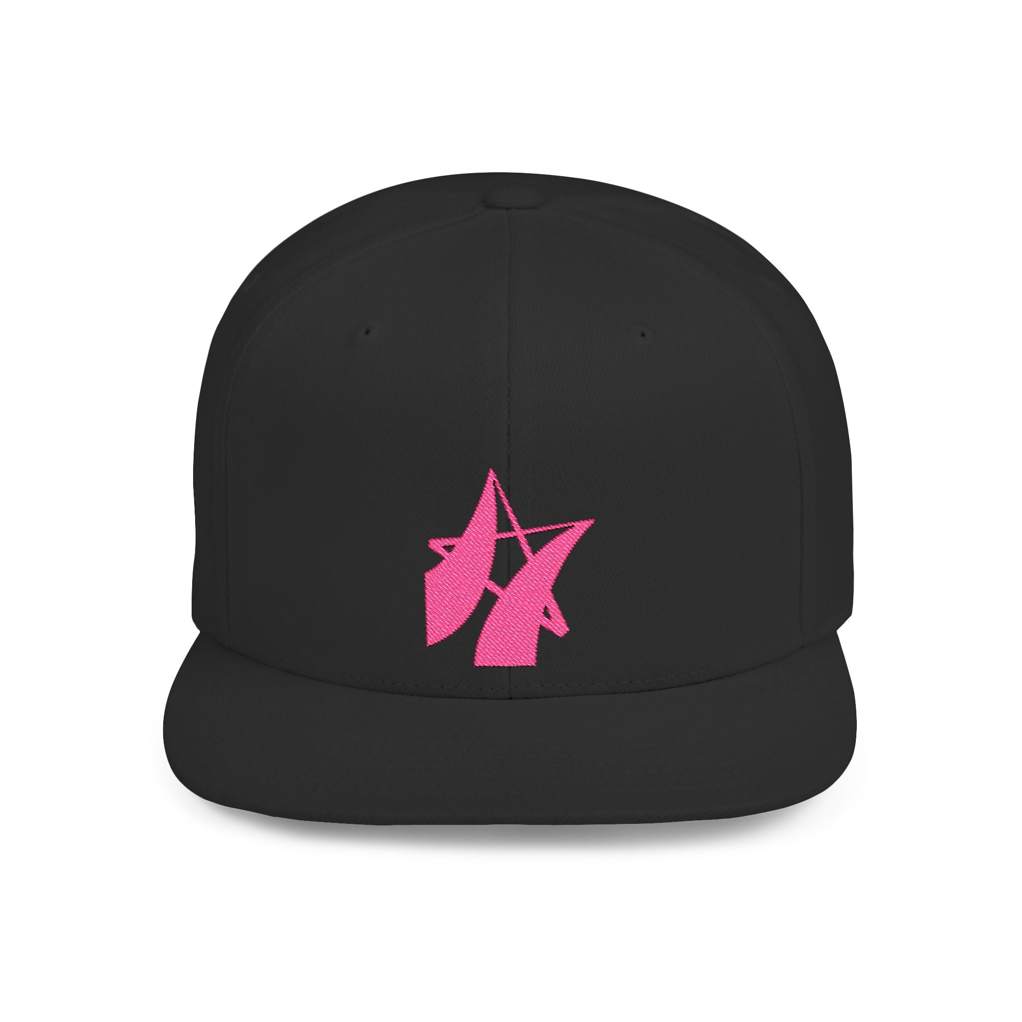 Flat Bill Snapback Hat Ambitious Star PINK