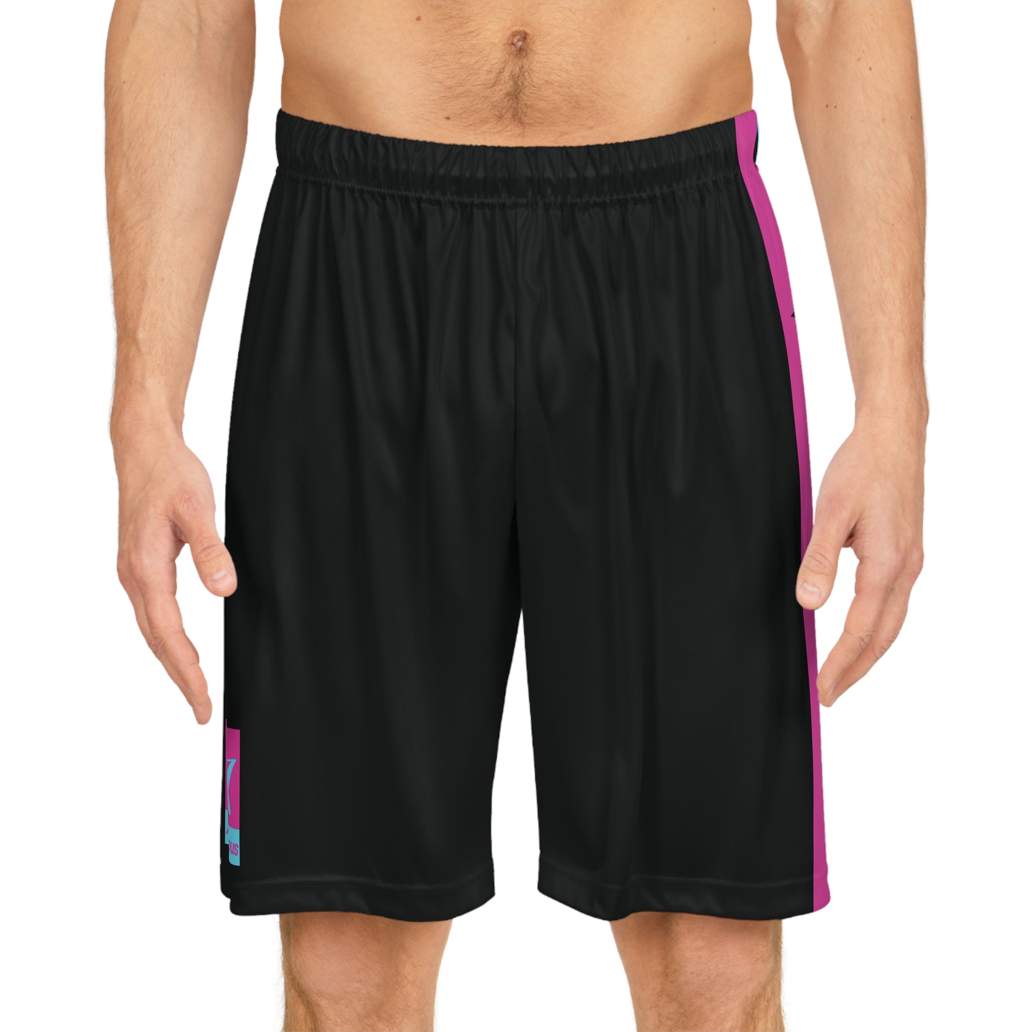 Retro Ambitious staple Basketball Shorts BLACK/PINK