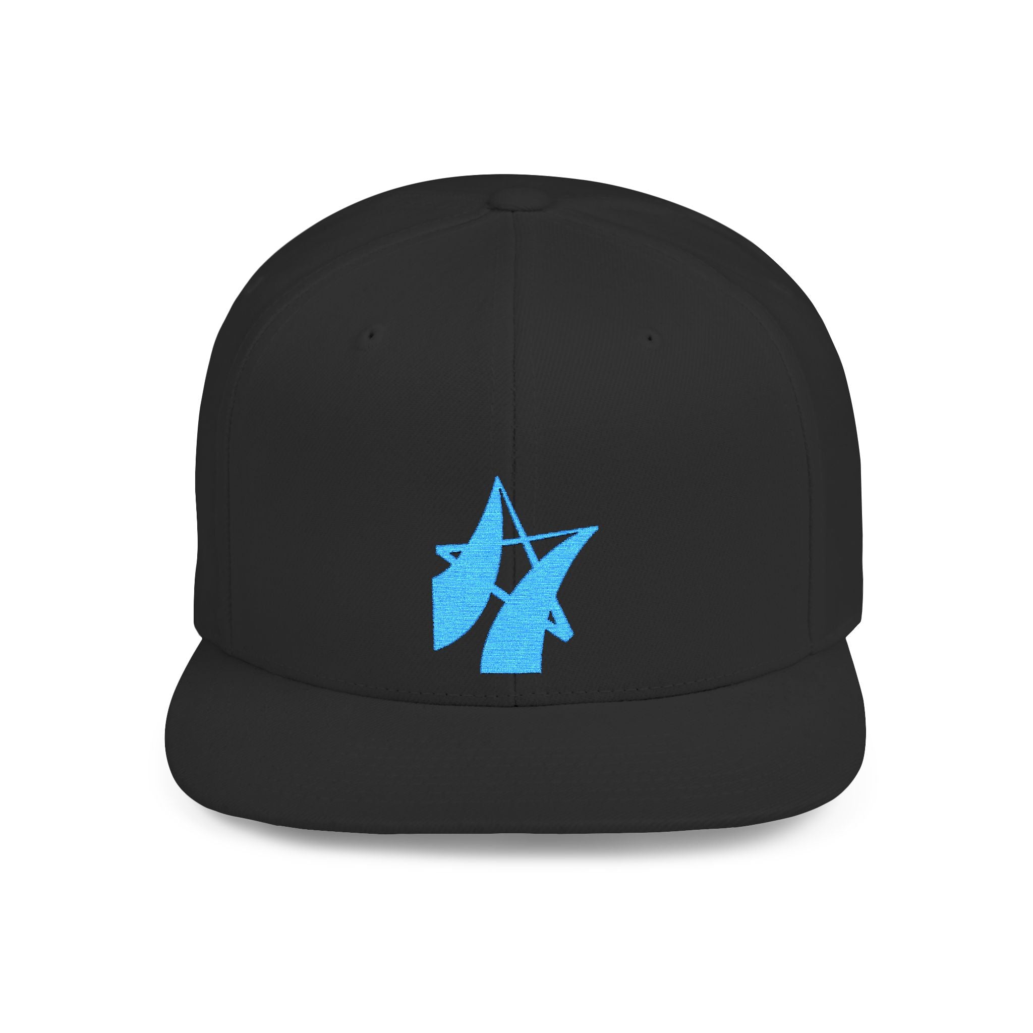 Flat Bill Snapback Hat Ambitious Star BLUE
