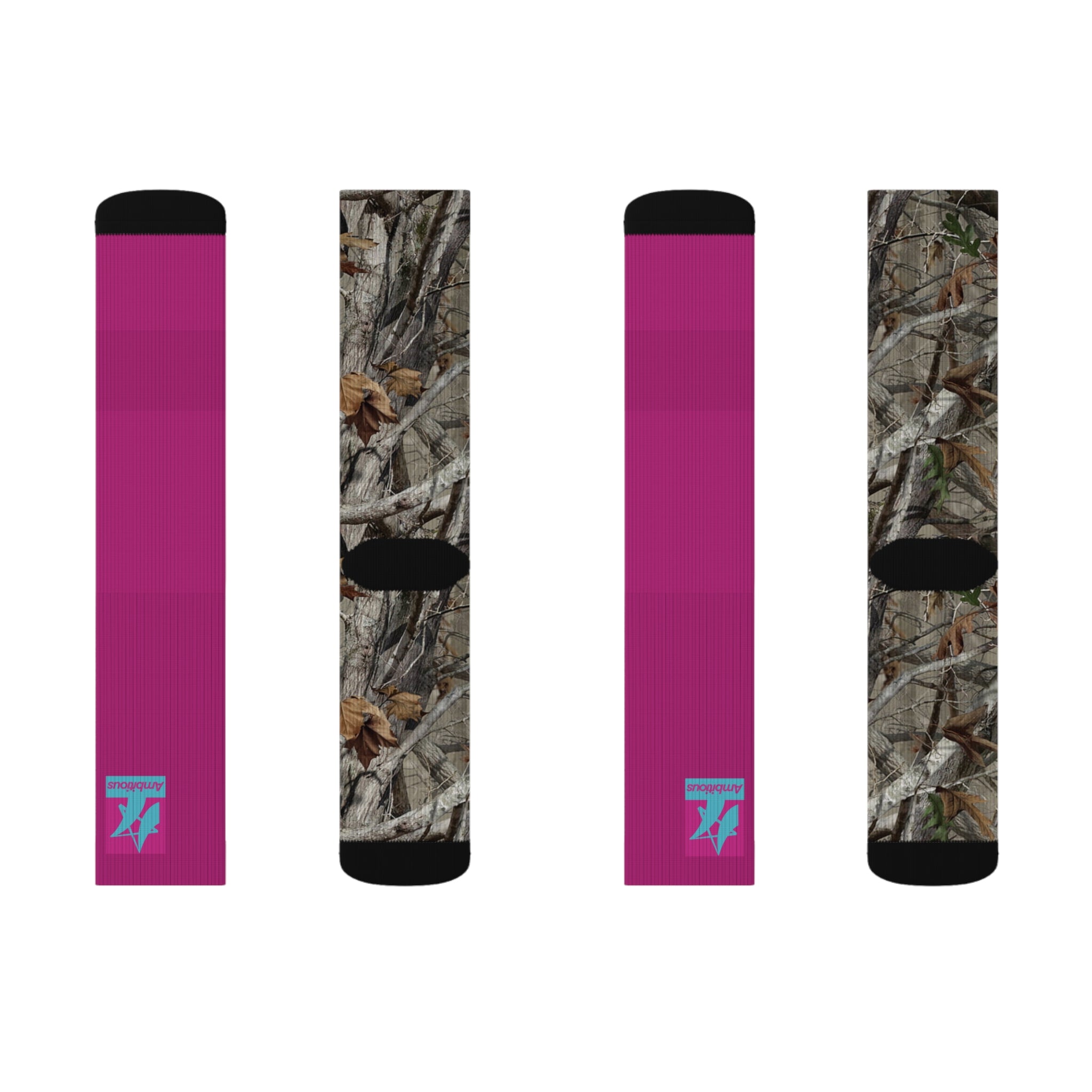 Ambitious Camo Graphic Socks PINK
