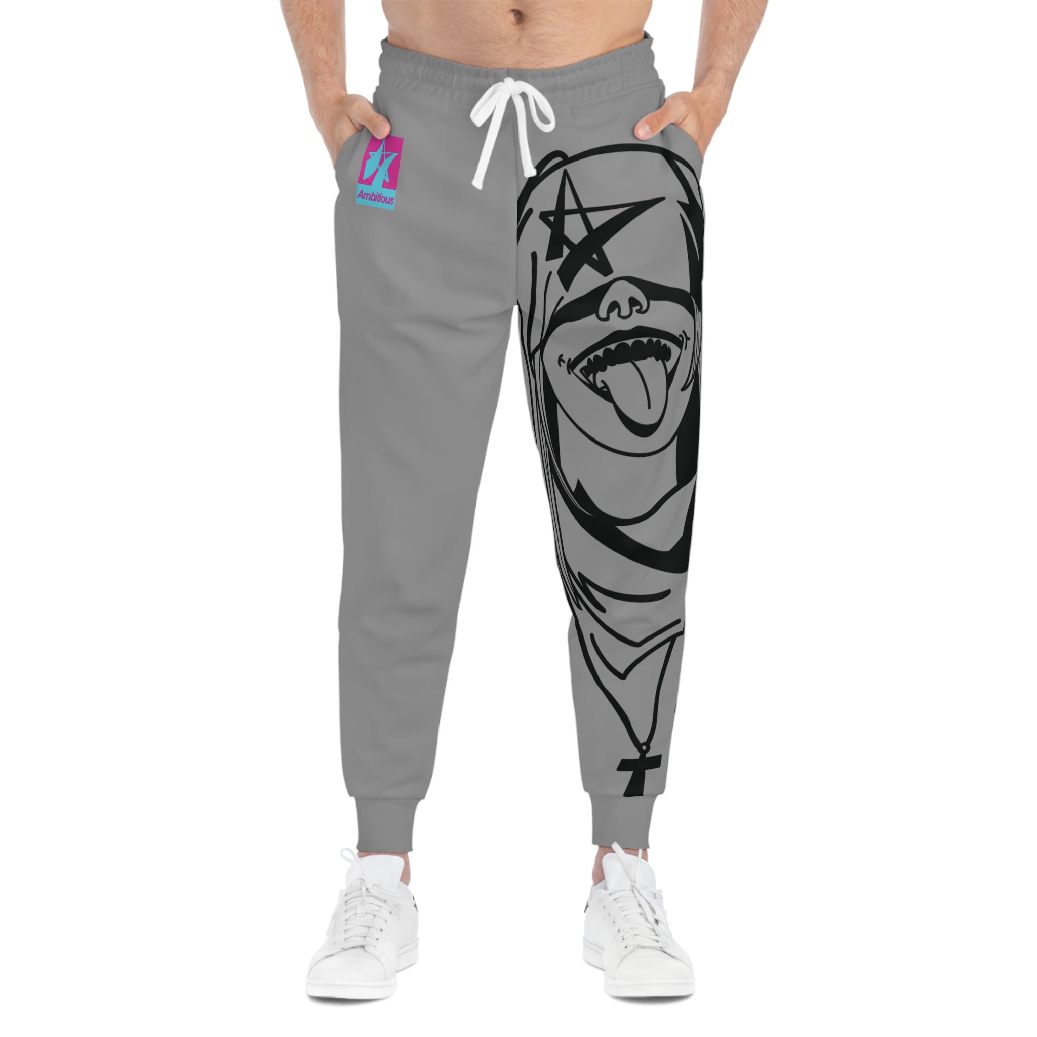 Ambitious Graphic Athletic Joggers GREY