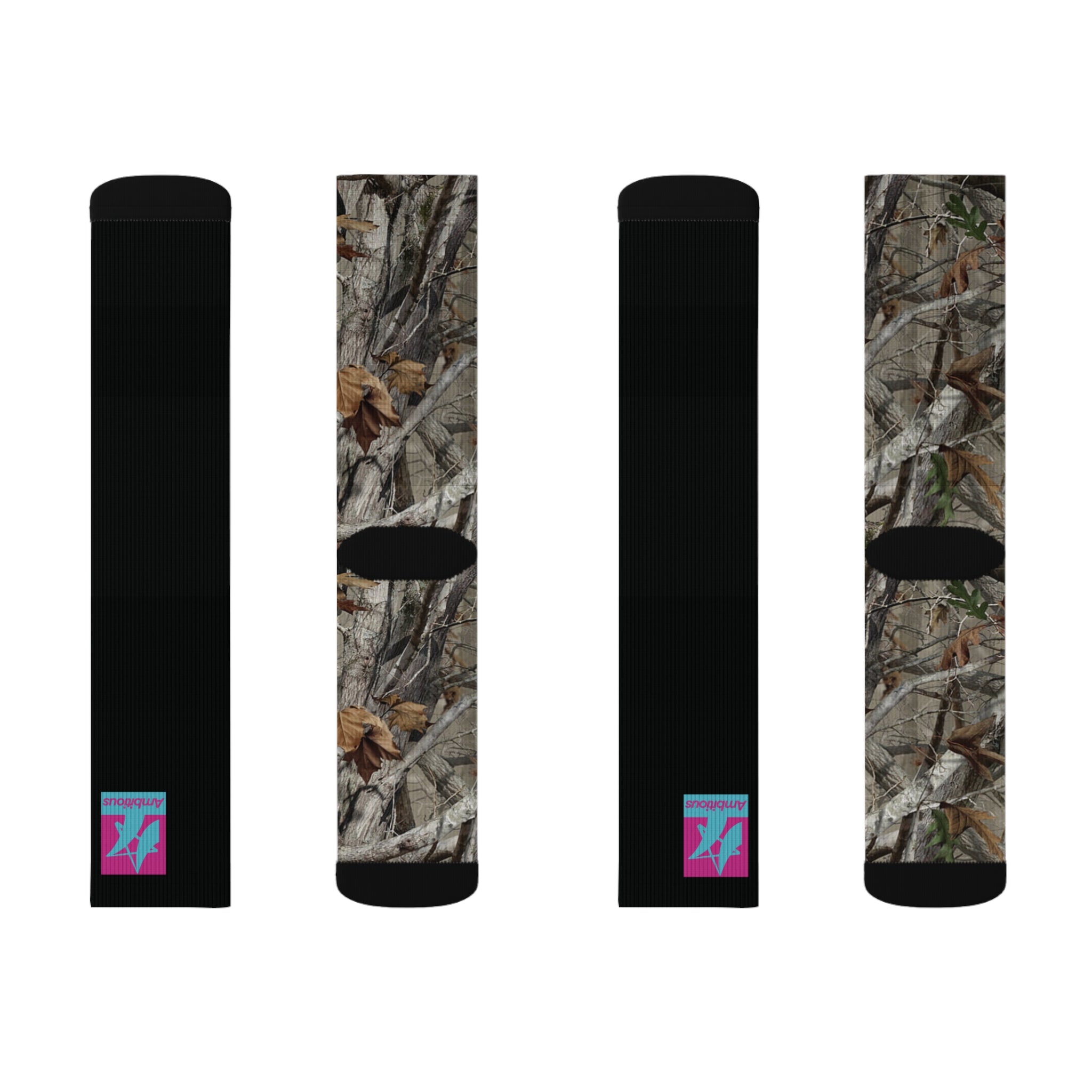 Ambitious Camo Graphic Socks BLACK