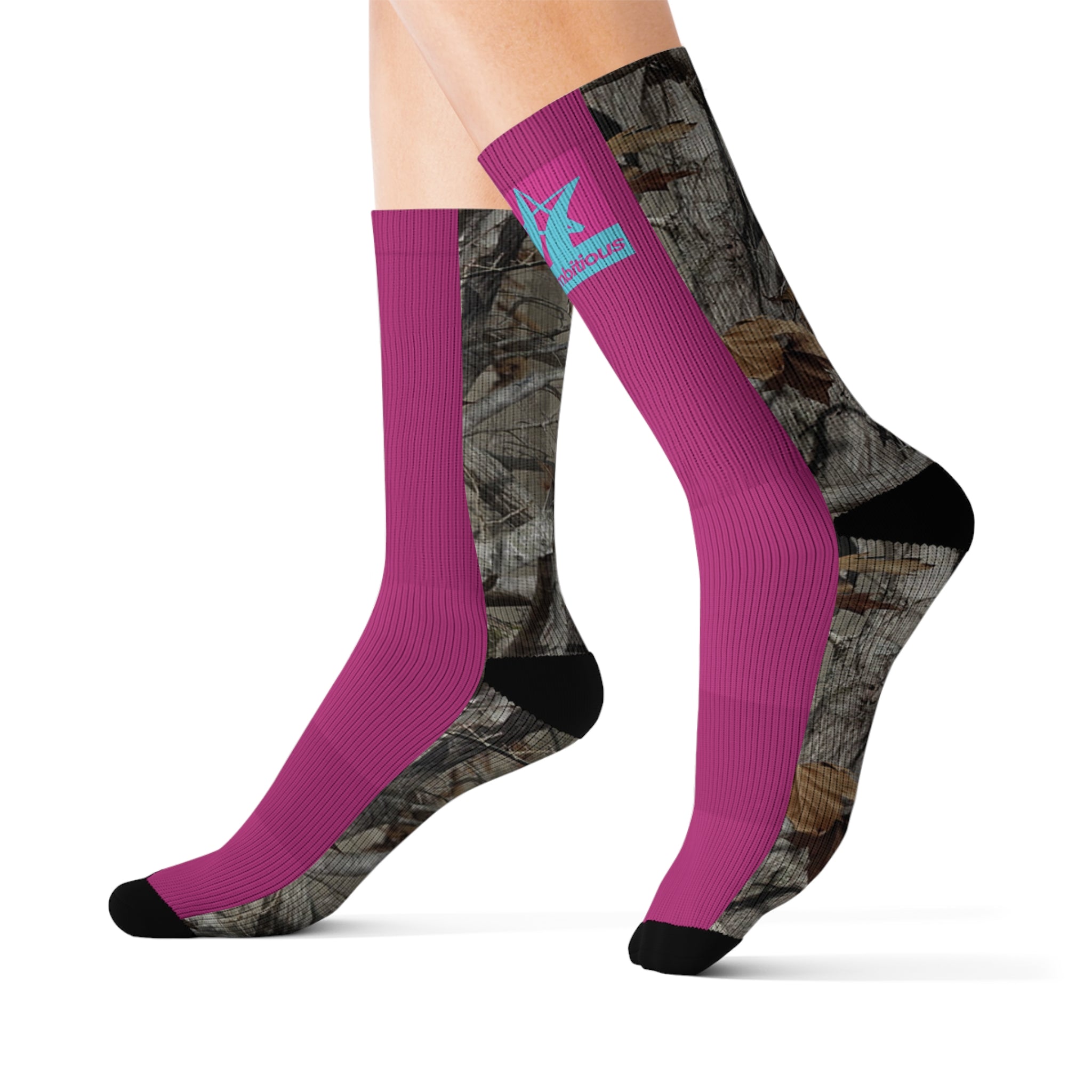 Ambitious Camo Graphic Socks PINK