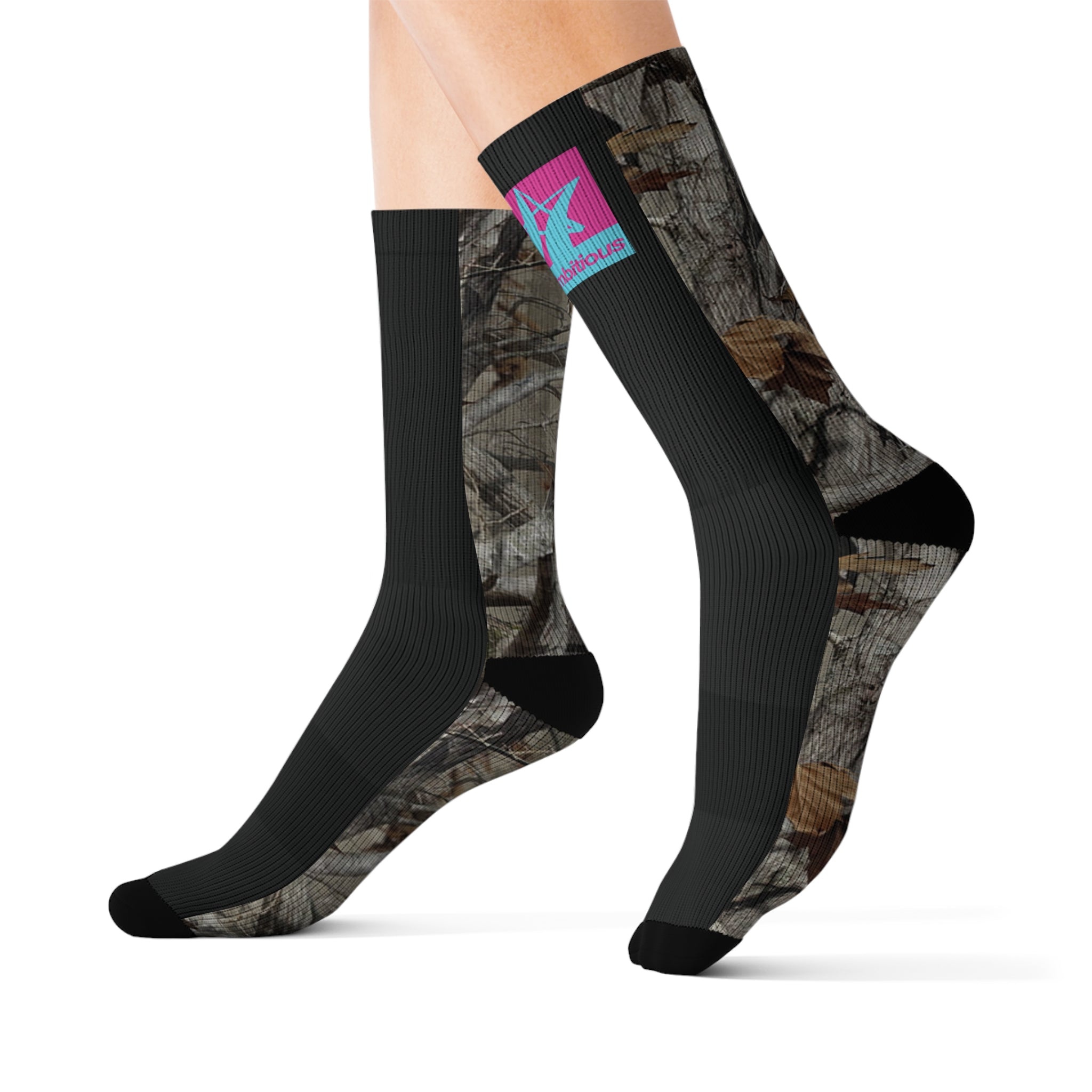 Ambitious Camo Graphic Socks BLACK