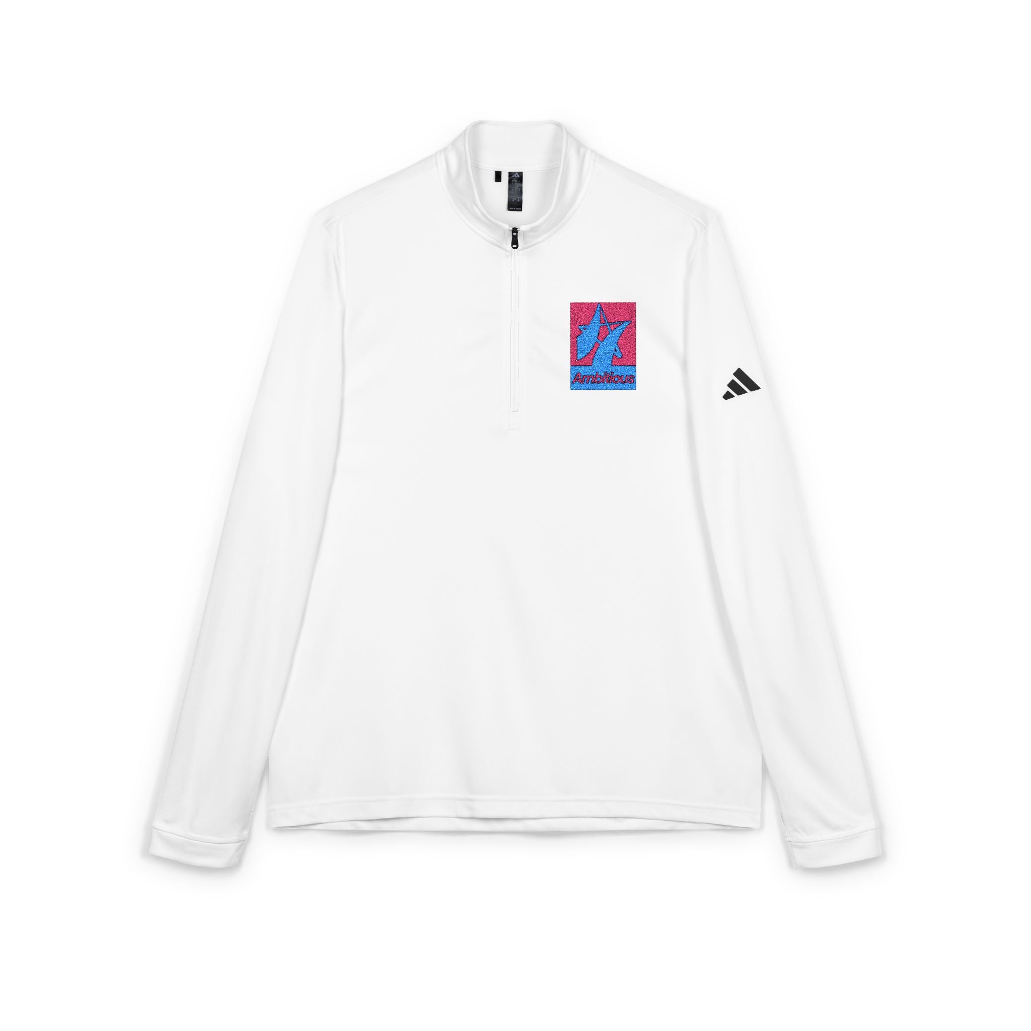 Ambitious/Adidas Quarter-Zip Pullover, Embroidered Athleisure Top