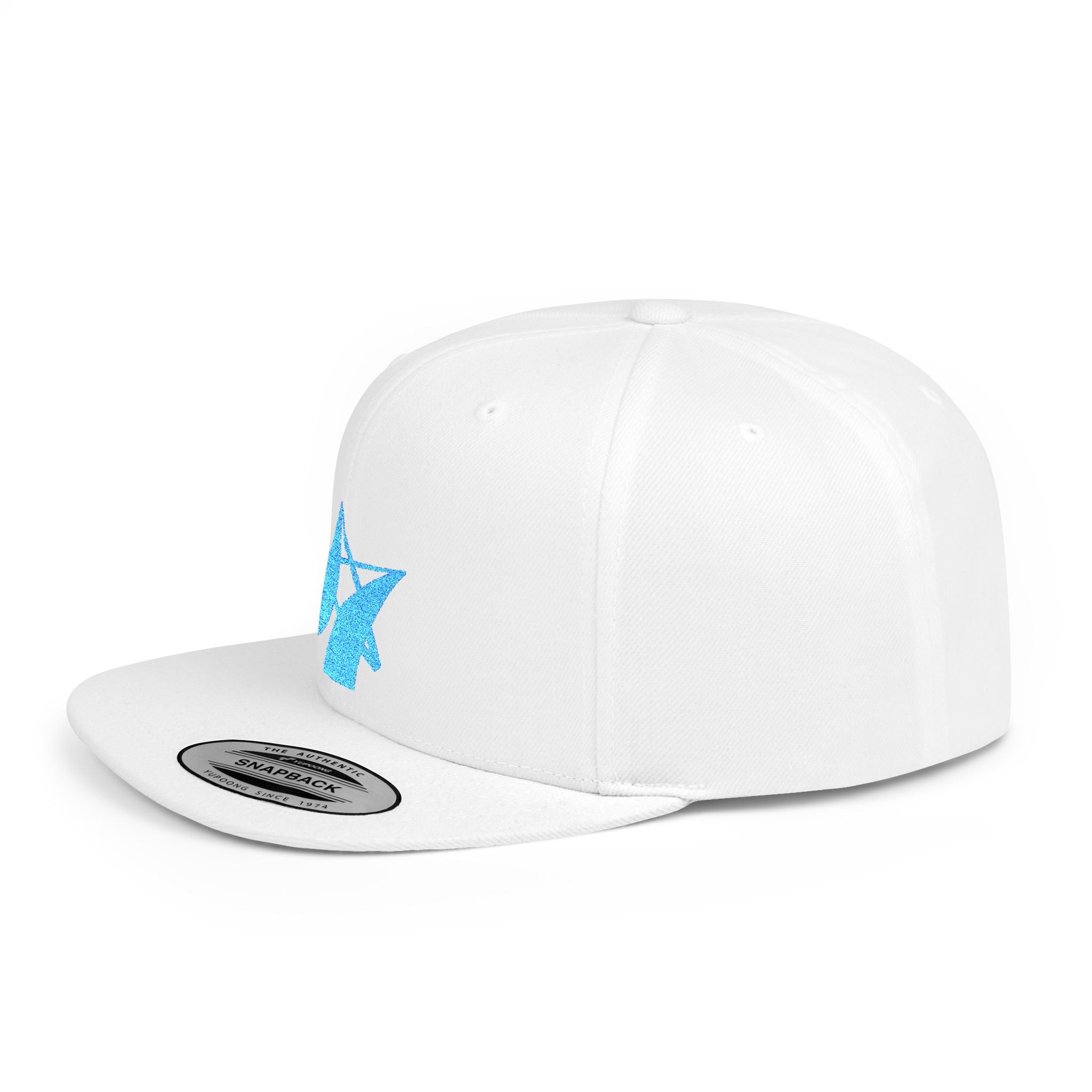 Flat Bill Snapback Hat Ambitious Star BLUE