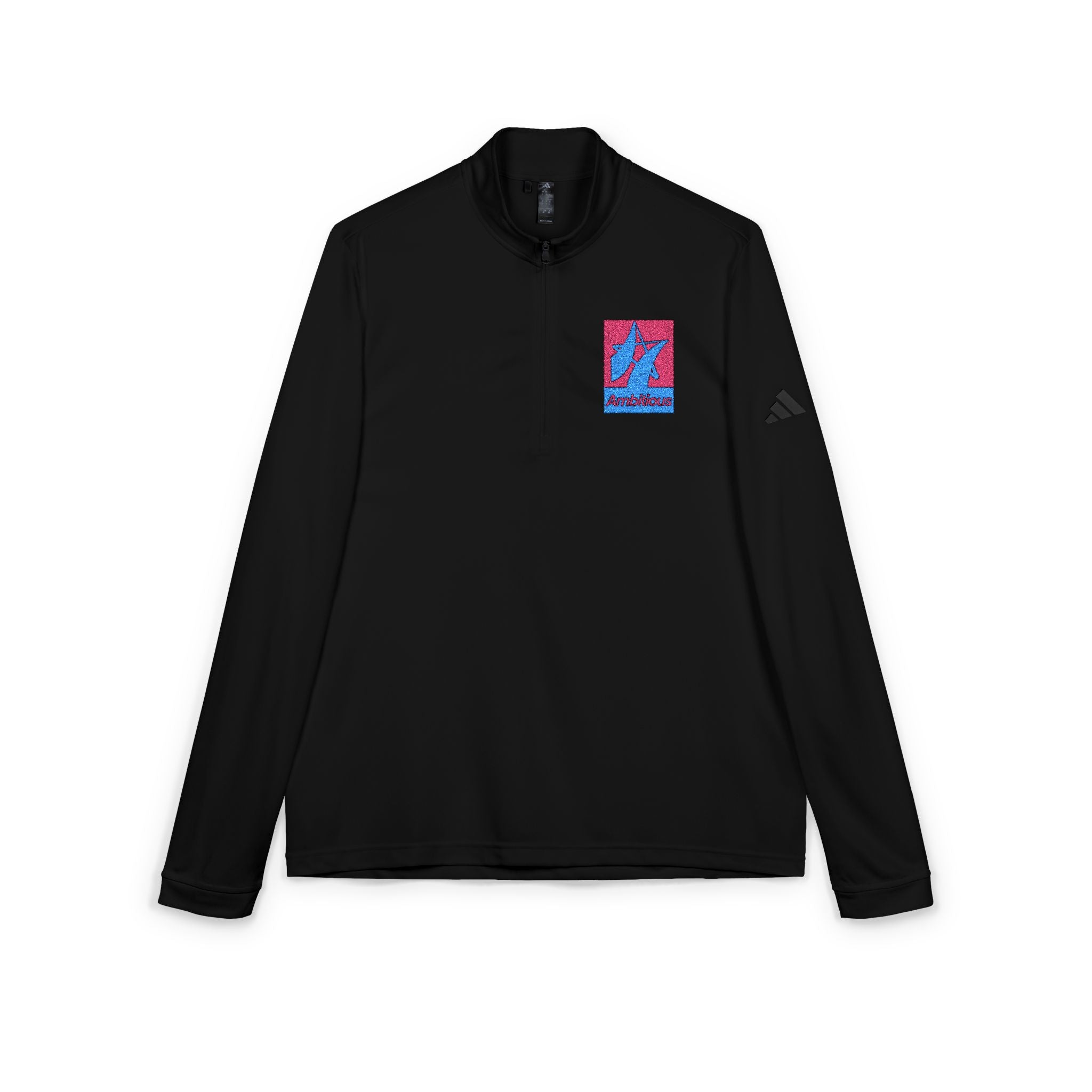 Ambitious/Adidas Quarter-Zip Pullover, Embroidered Athleisure Top