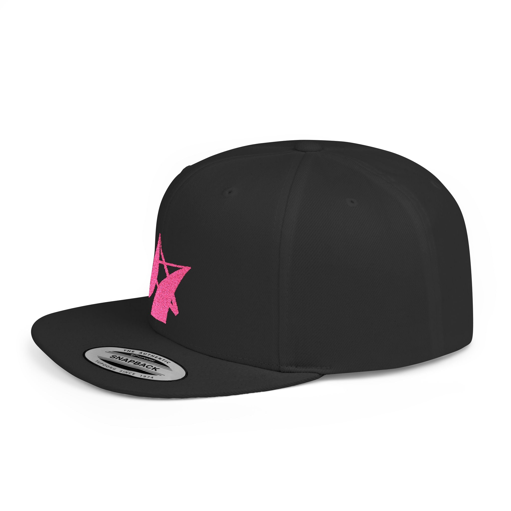 Flat Bill Snapback Hat Ambitious Star PINK
