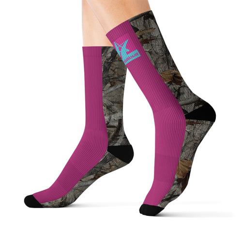 Ambitious Camo Graphic Socks PINK