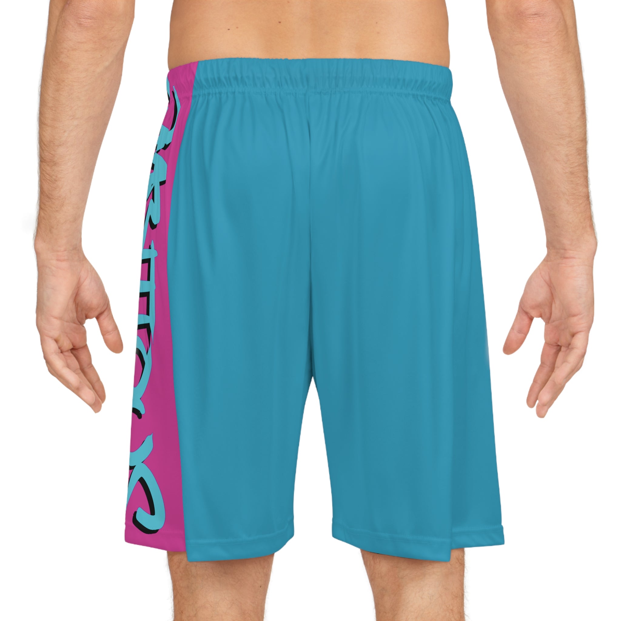 Retro Ambitious staple Basketball Shorts BLUE/PINK