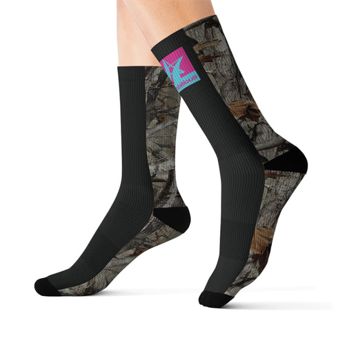 Ambitious Camo Graphic Socks BLACK