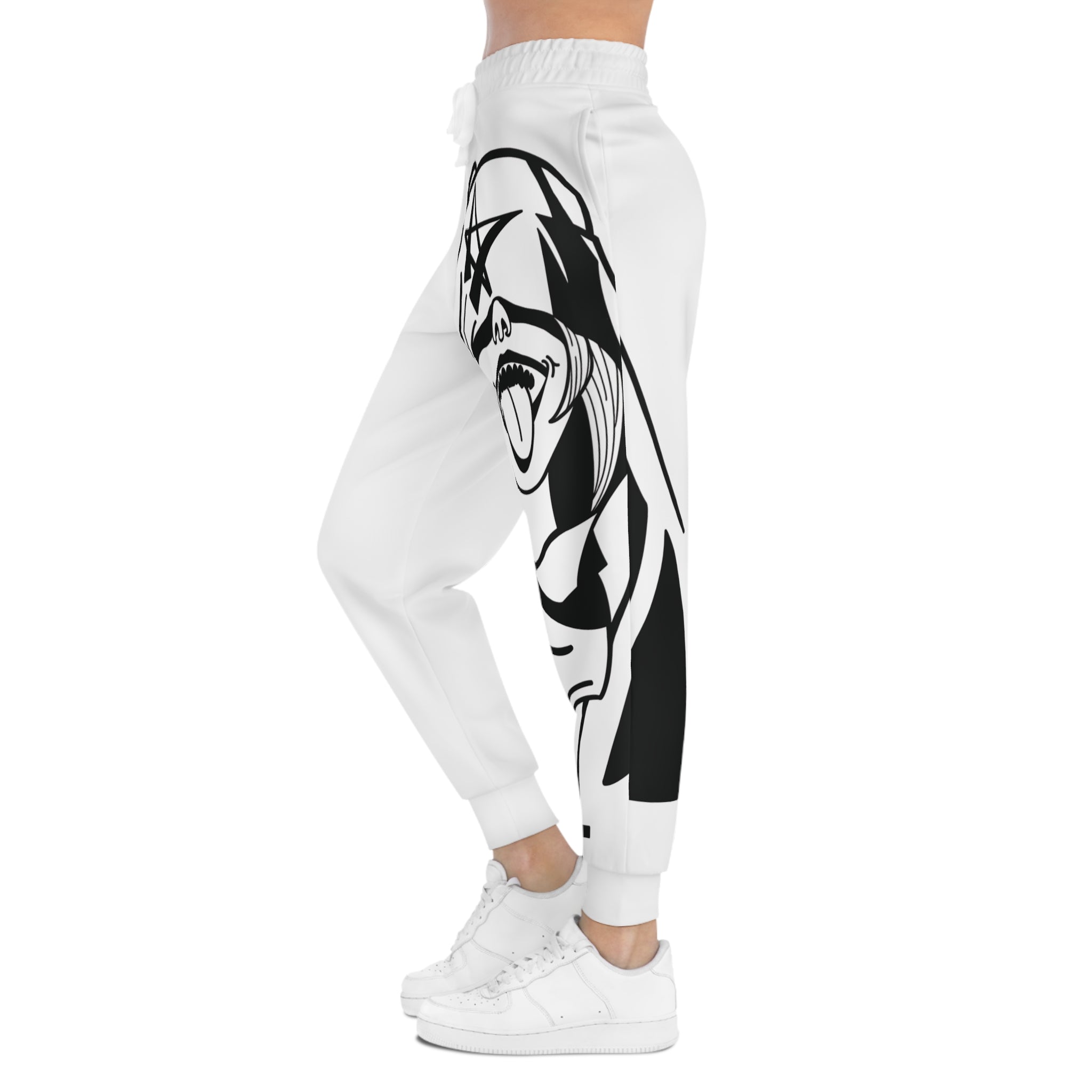 Ambitious Graphic Athletic Joggers WHITE
