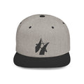 Flat Bill Snapback Hat Ambitious Star BLACK