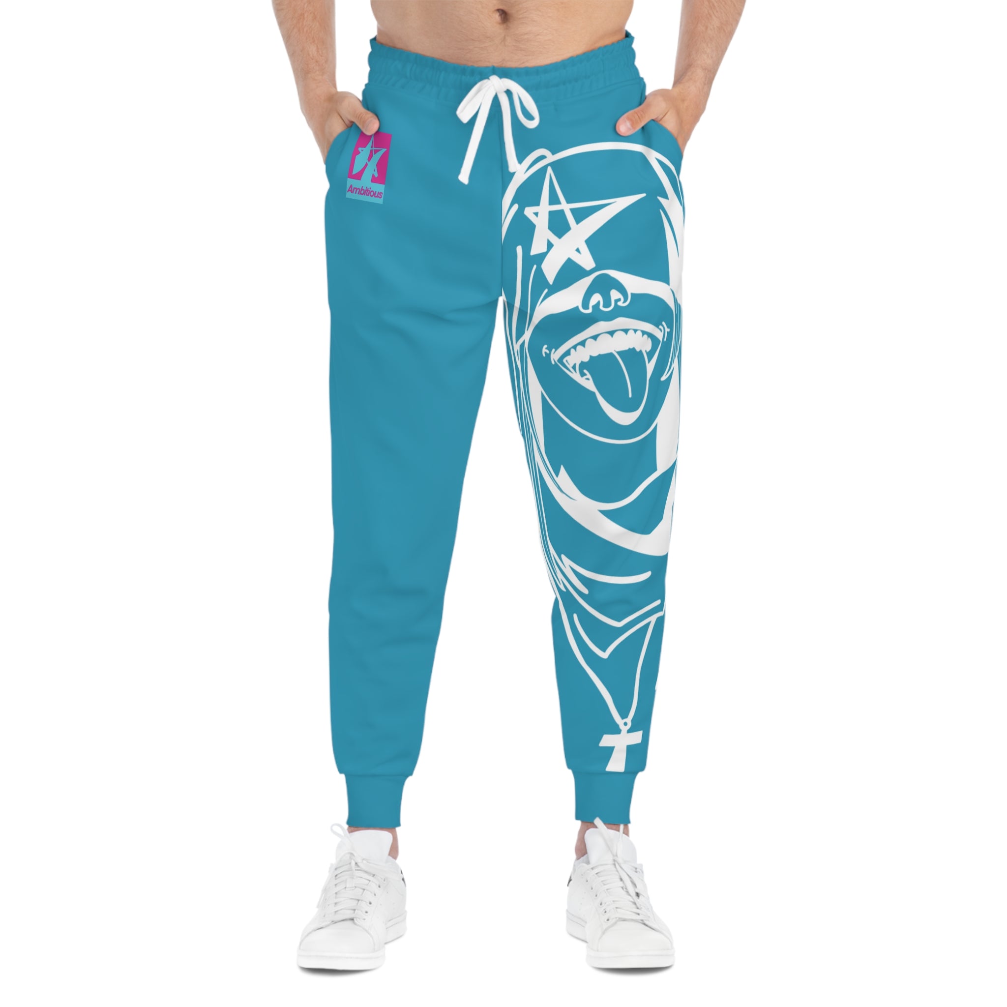 Ambitious Graphic Athletic Joggers BLUE